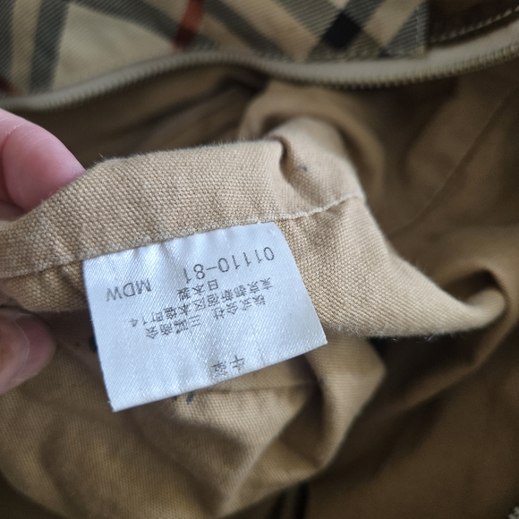 Burberry Checkered Tote in Black and Cream - Picture 12 of 13